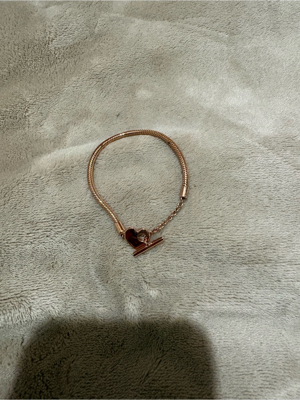 Pandora Rose Gold Heart Toggle Bracelet